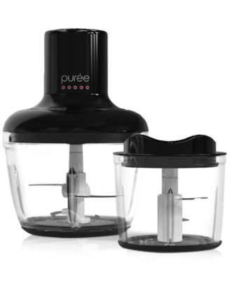 Puree 8.5-Cup Food Processor with Stainless Steel Blades, Black