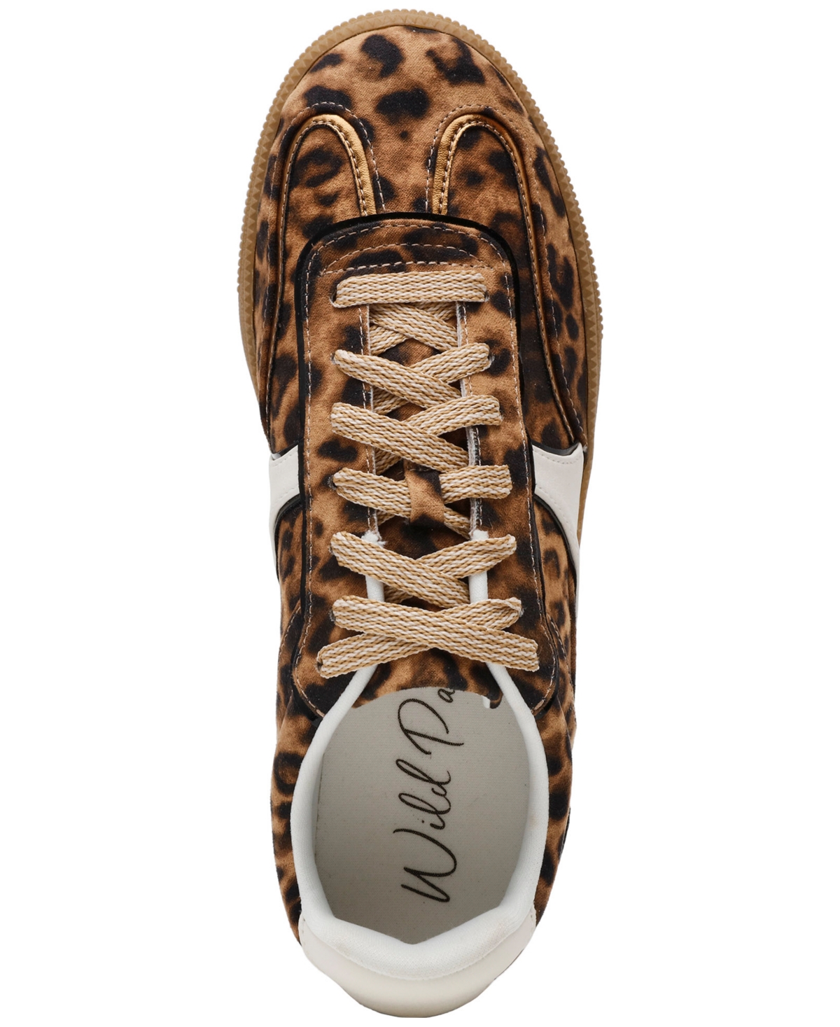 Shop Wild Pair Women's Chargee Lace-up Sneakers, Created For Macy's In Leopard,white