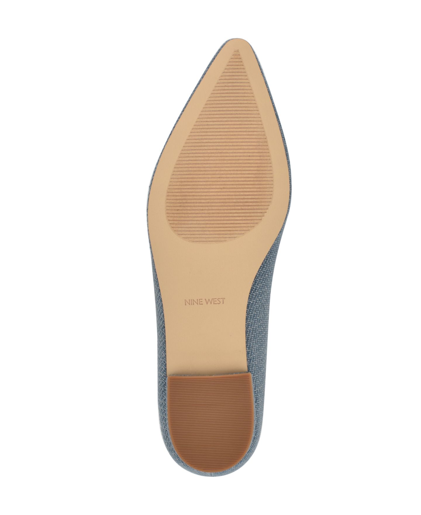 Женские балетки Nine West Hearts с остроконечным носом и стразами в форме сердец, цвет: Синий джинсовый — фото 5