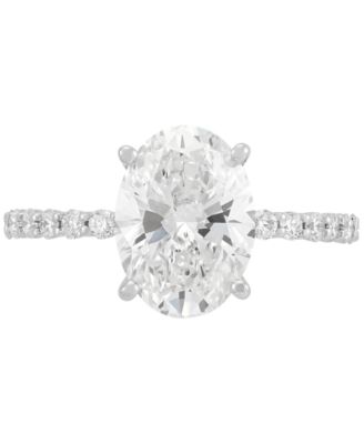 Certified Lab Grown Diamond Engagement Ring (3-1/2 ct. t.w.) in 14k White Gold