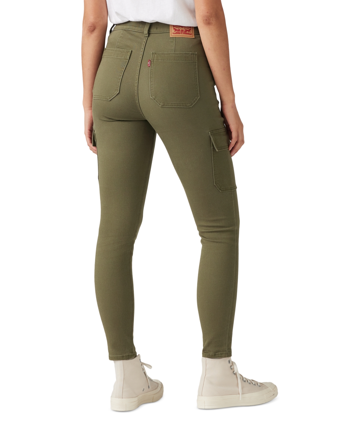 Levi's Women's 721 High-rise Skinny Cargos Jeans In Ivy Green