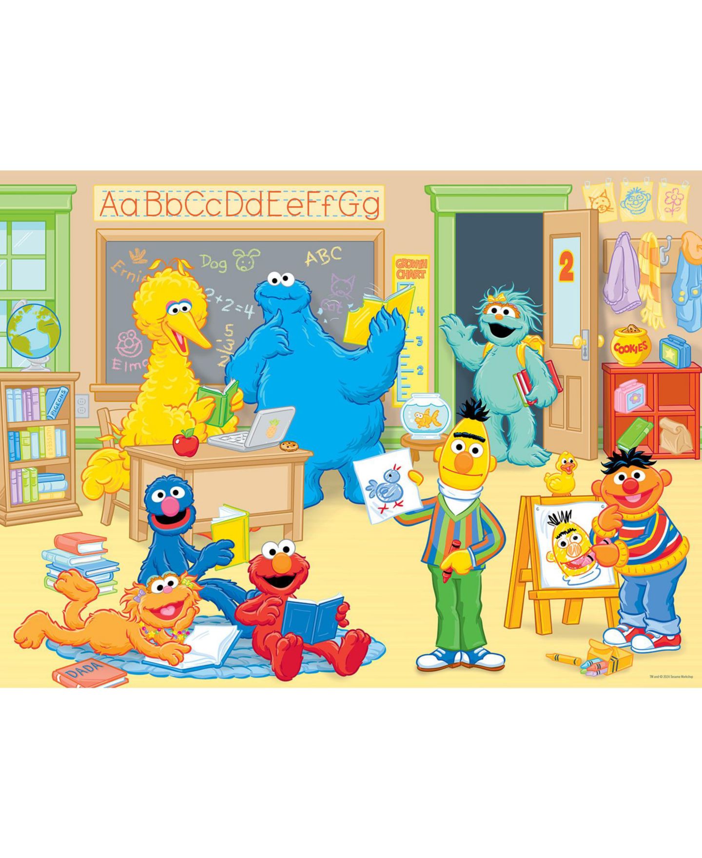 Детский пазл MasterPieces Puzzles Sesame Street School Time 24-Piece Puzzle, Ages 3+ — фото 2