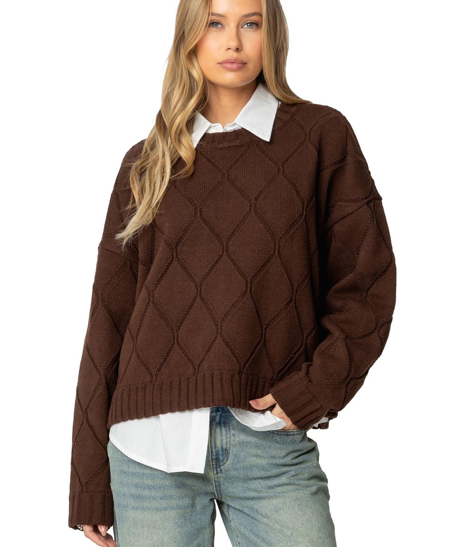 Women's Cass Oversized Textured Knit Sweater