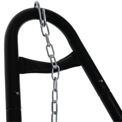 Double Quilted Fabric Hammock with Universal Steel Stand - 450-Pound Capacity