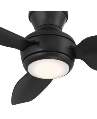 36" Whirl Modern Indoor Outdoor Ceiling Fan 3 Blade LED Light Remote Control Matte Black Finish Bedroom Patio Hugger
