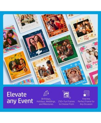 Sprocket Photobooth 3x4" Photo Printer, Bundle w/3.5 x 4.25” Zink Photo Paper (500 Sheets)