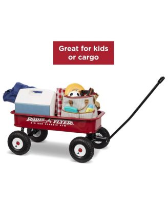 Steel Wagon, Walking & Riding Cart for Kids Age 1-5, Big Red Classic