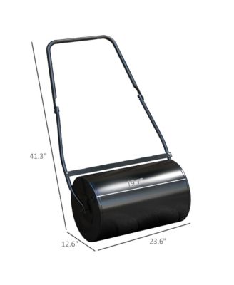 38L Heavy Duty Push/Tow Poly Lawn Roller, U-handle Garden Roller