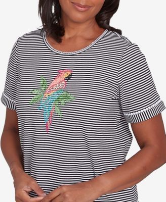 Petite Classics Crewneck Parrot Striped T-Shirt