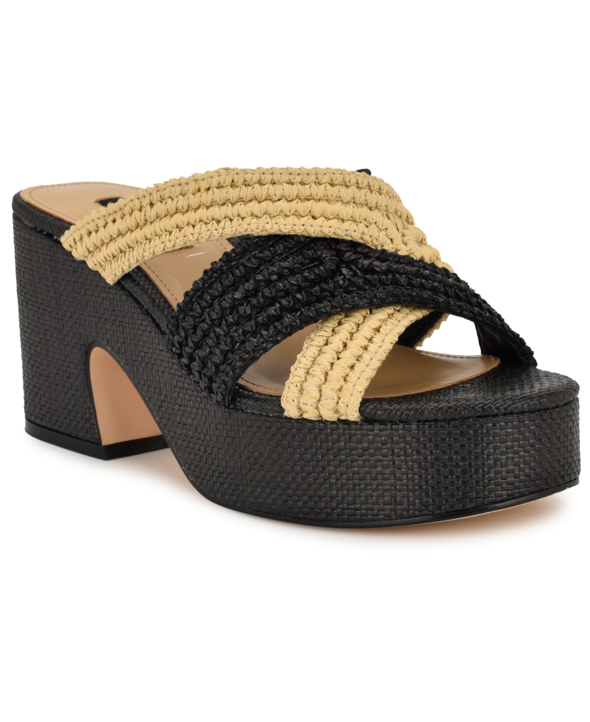 Women's Bemay Open Toe Dress Sandals - Black, Natural