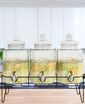 Hamburg Triple Dispenser with Stand, Set of 3