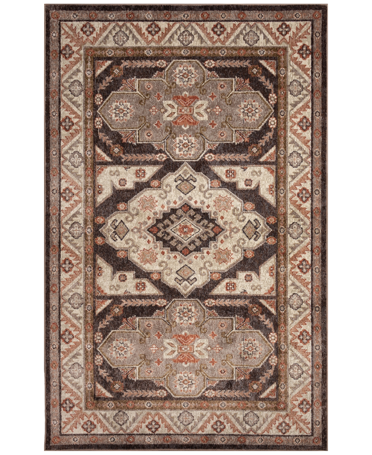 Liora Manne Ariana Floral Medallion 3'3"x4'11" Area Rug In Earth