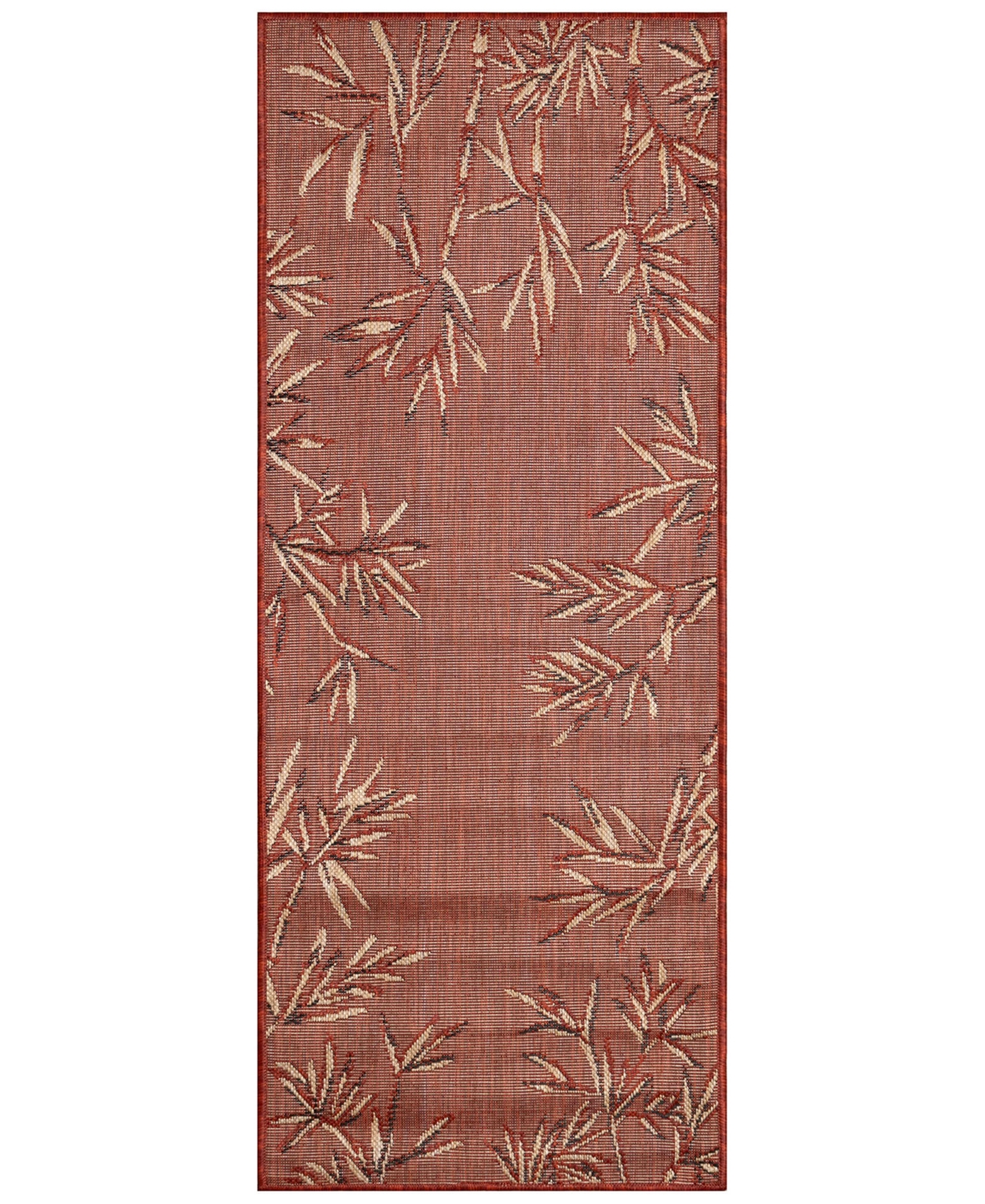 Liora Manne Carmel Border 1'11"x4'11" Runner Area Rug In Paprika