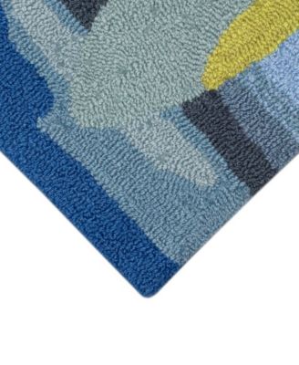 Liora Manne Frontporch Surf Break Rug Collection In Ocean