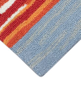 Liora Manne Frontporch Pool Party Pug Rug Collection In Blue