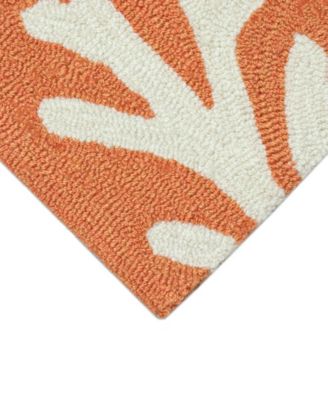 Capri Coral Border 1'8"x2'6" Area Rug