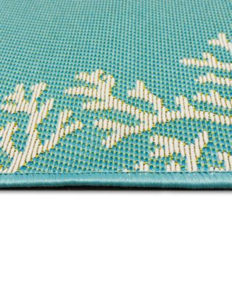 Esencia Coral Edge 1'11"x4'11" Runner Area Rug