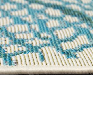 Esencia Coral Fan 3'3"x3'3" Novelty Area Rug