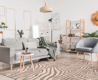 Ravella Zebra 8'x8' Square Area Rug