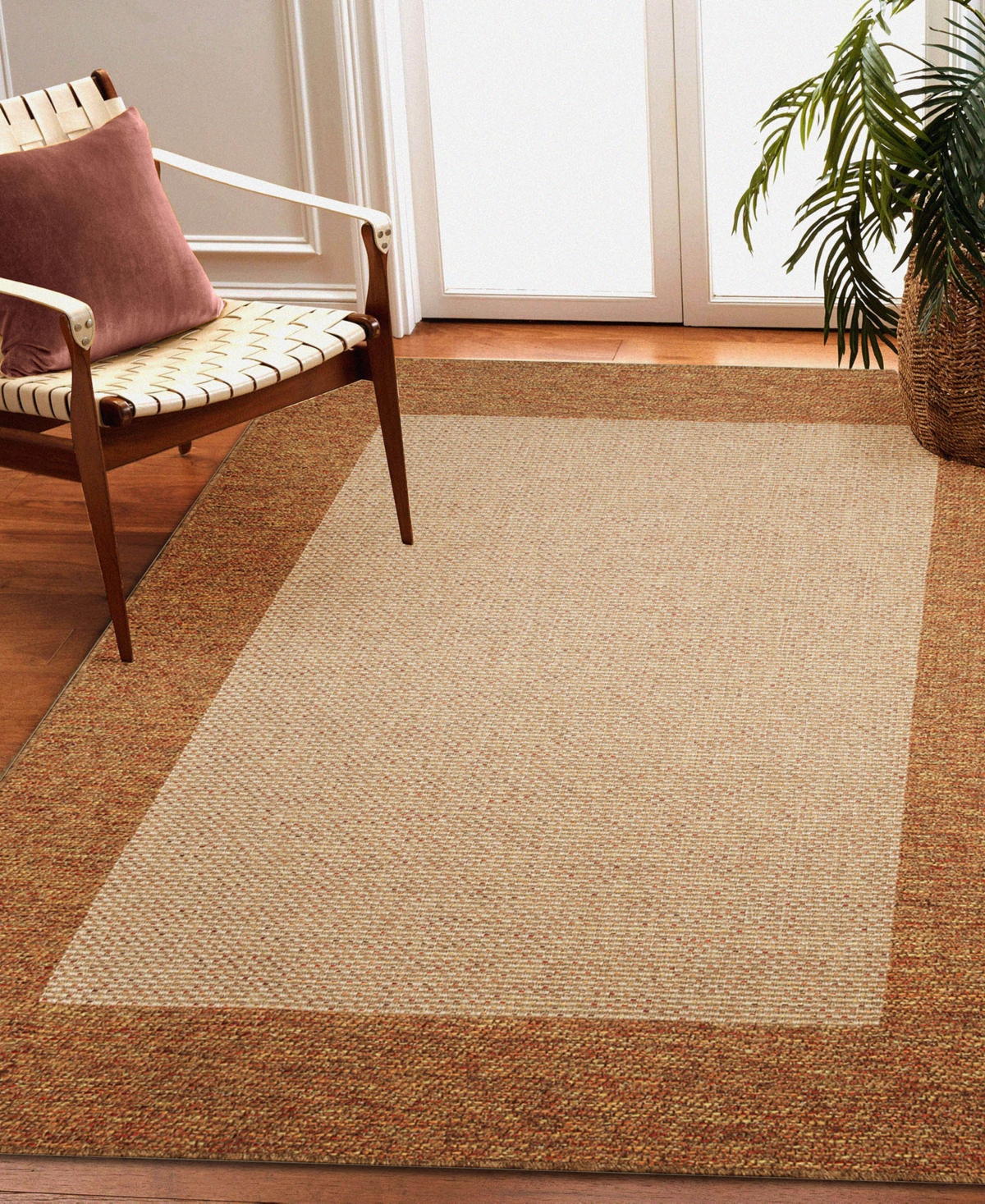 Liora Manne Roma Border 7'10"x9'10" Area Rug In Copper