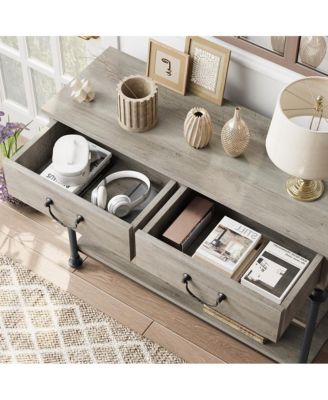 Console Tables for Entryway, Small Entryway Table with 2 Drawers for Entryway, Living Room, Hallway, Foyer, Corridor, Office