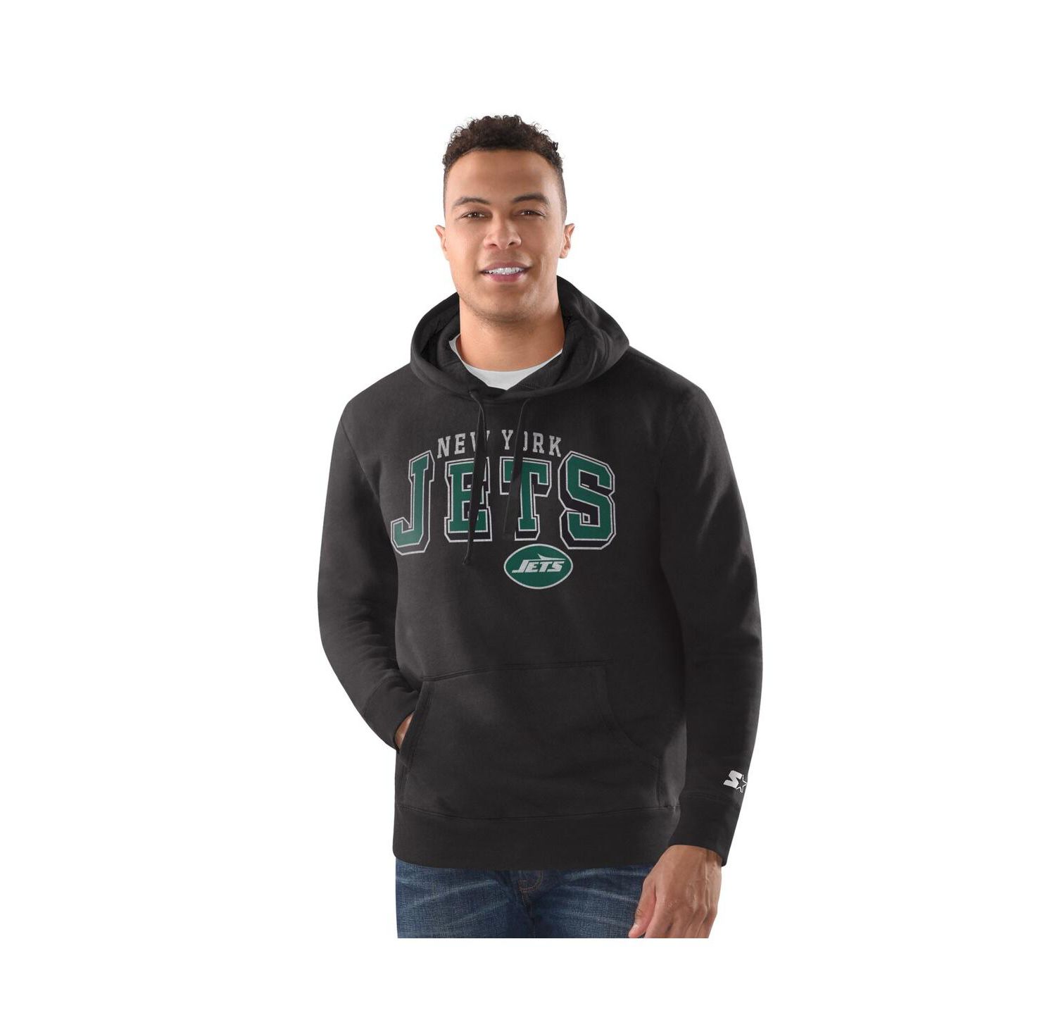 Men's Charcoal New York Jets Vintage Pullover Hoodie