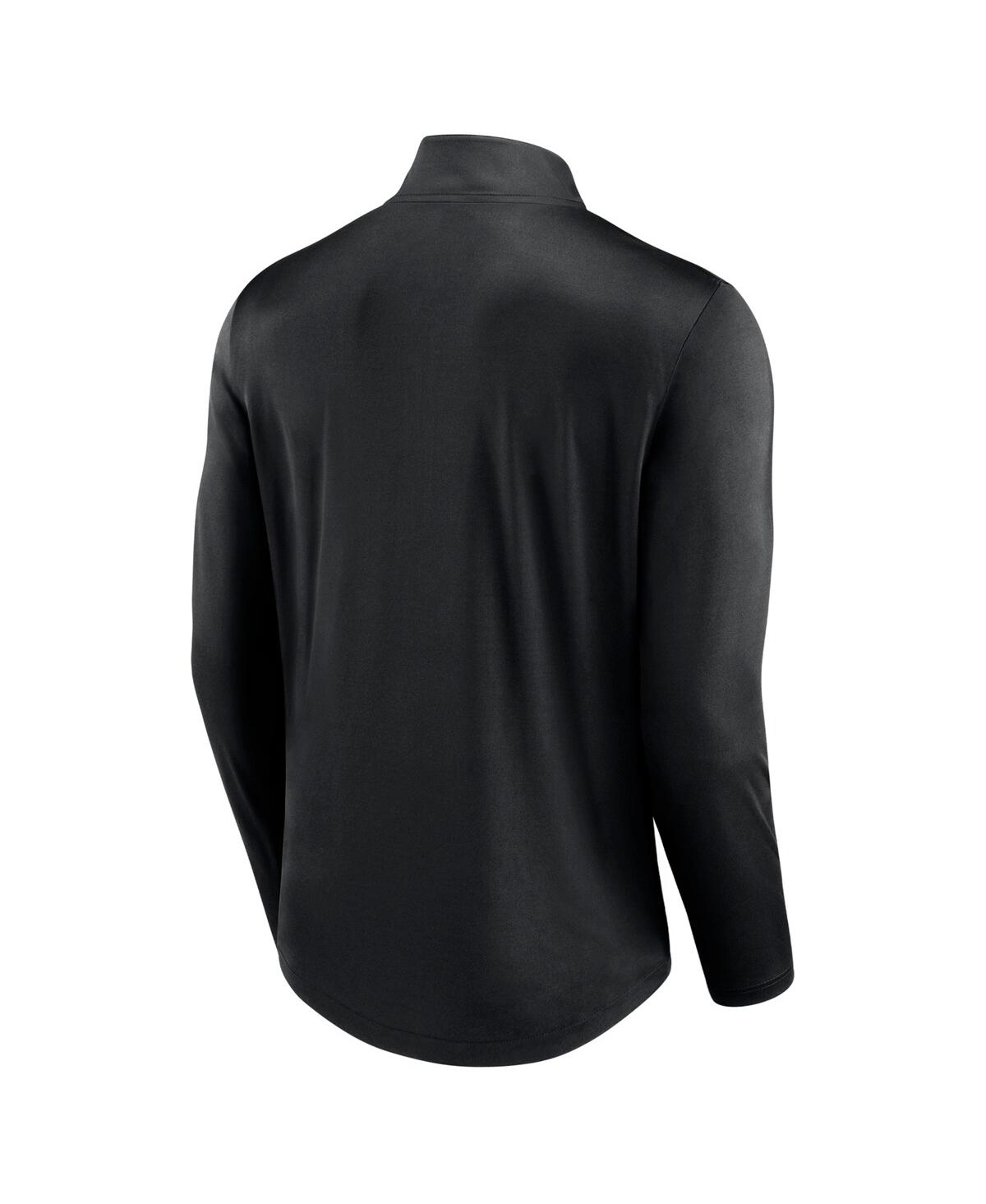Fanatics Men's Black Wisconsin Badgers Tough Minded Quarter-zip Top In Black