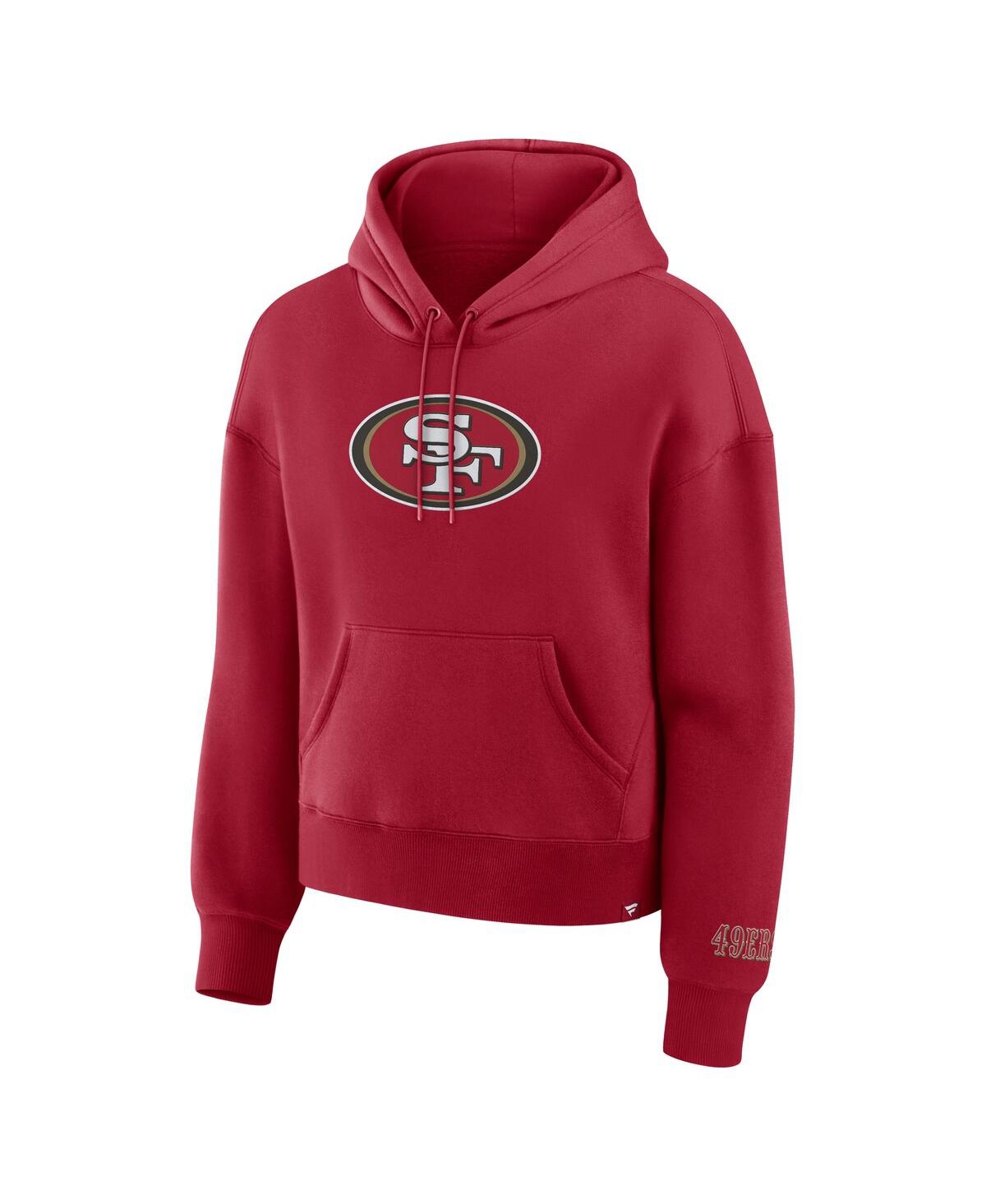 FANATICS WOMEN'S SCARLET SAN FRANCISCO 49ERS LEGACY FLEECE PULLOVER HOODIE