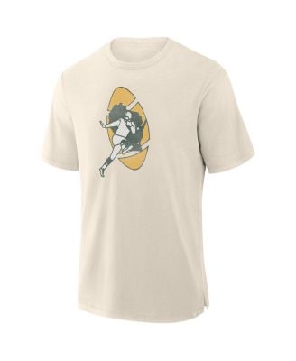 Men's Cream Green Bay Packers Slub T-Shirt