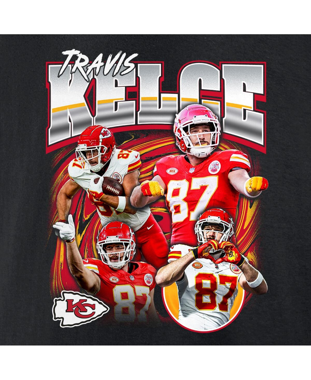 Fanatics Men's Travis Kelce Black Kansas City Chiefs Notorious Player Graphic T-shirt In Black