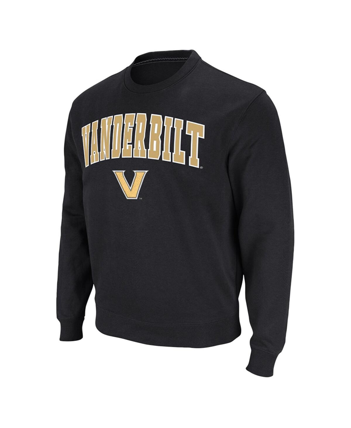 Colosseum Men's Black Vanderbilt Commodores Arch Logo Pullover Sweatshirt In Black