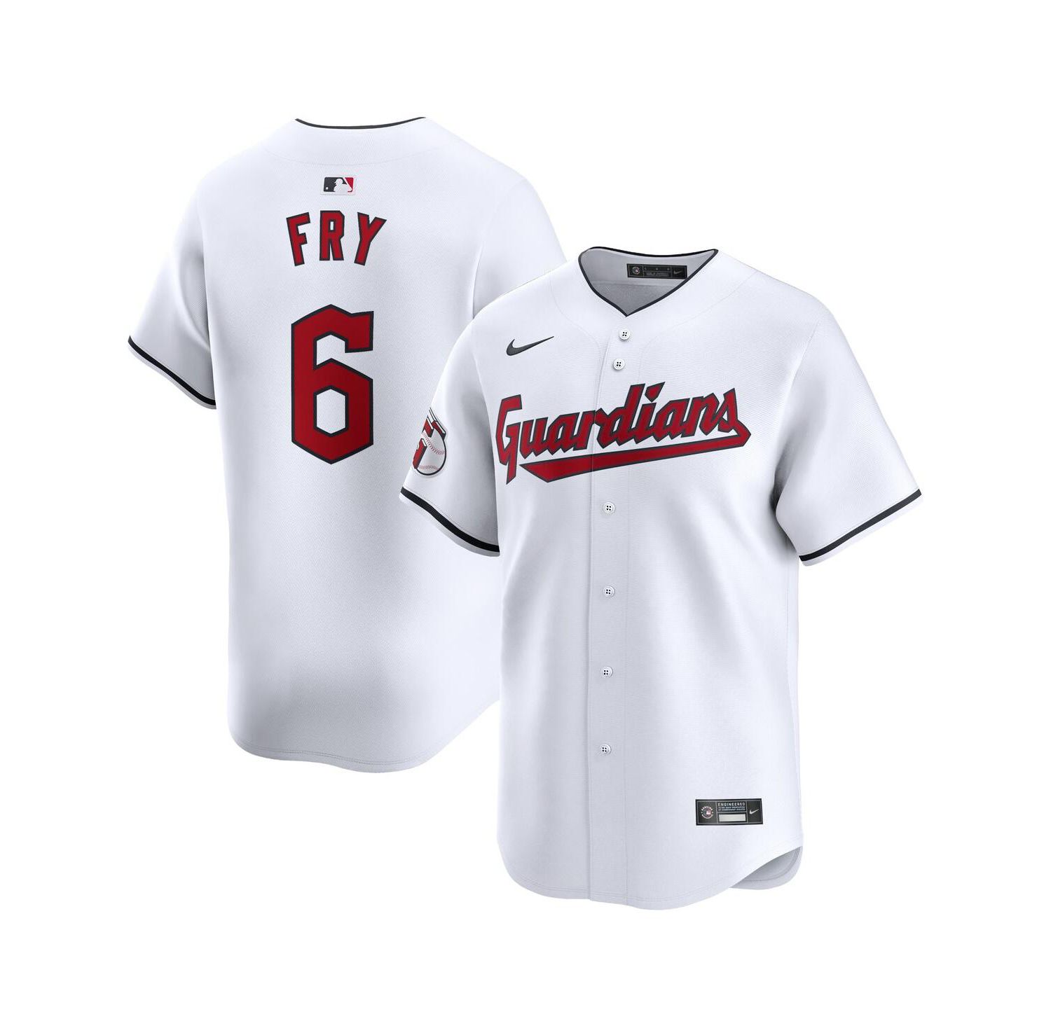 Men's David Fry White Cleveland Guardians Home Limited Player Jersey