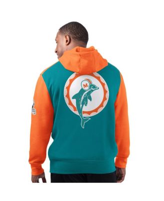 Men's Aqua Miami Dolphins Extreme Vintage Logo Pullover Hoodie