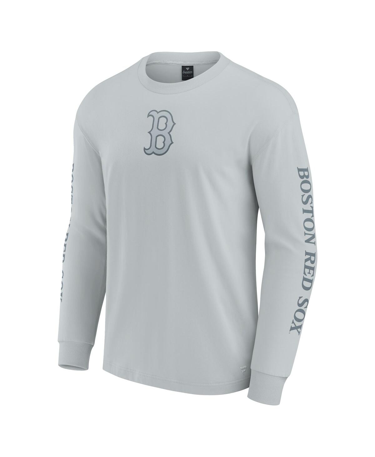 Fanatics Men's Gray Boston Red Sox Elements Strive Long Sleeve T-shirt In Gray