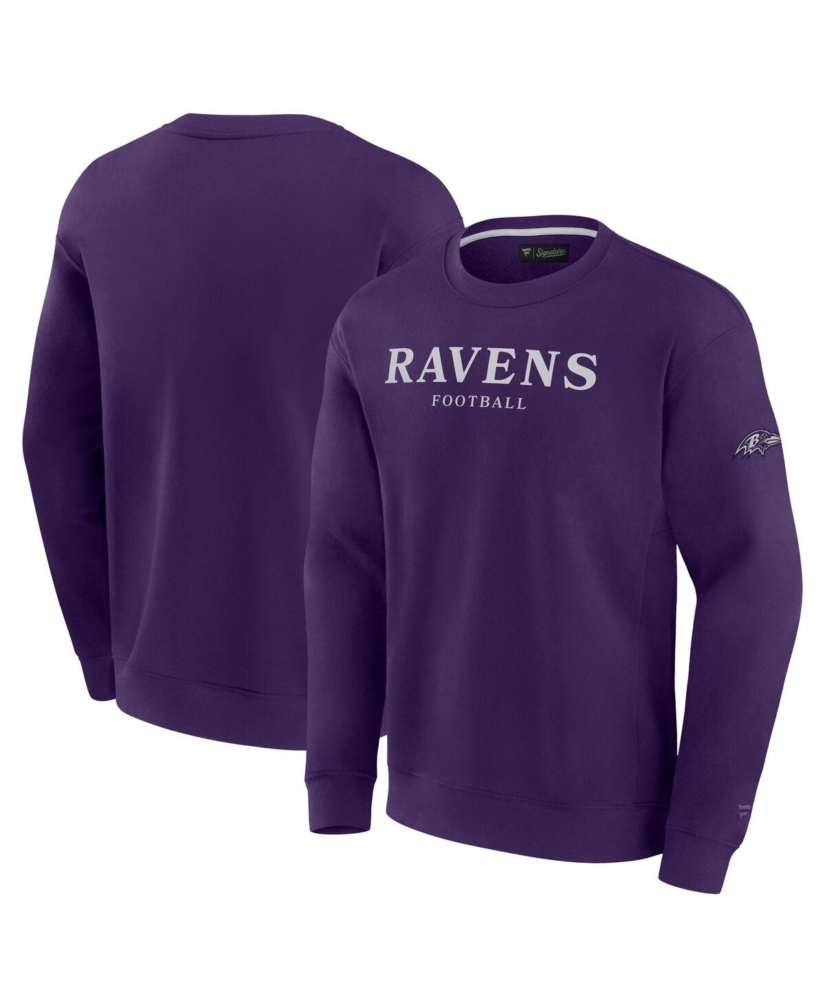 Shop Fanatics Men's And Women's Purple Baltimore Ravens Elements Unlimited Fleece Pullover Sweatshirt