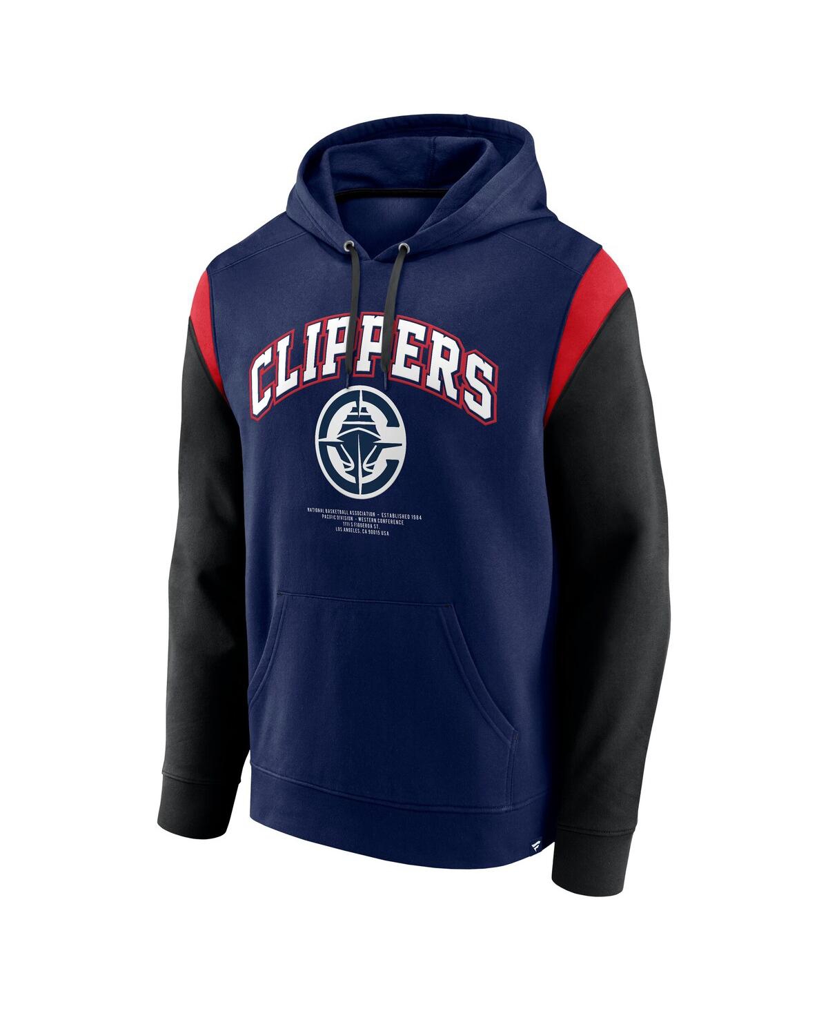 Fanatics Men's Navy La Clippers Scorer Pullover Hoodie In Navy