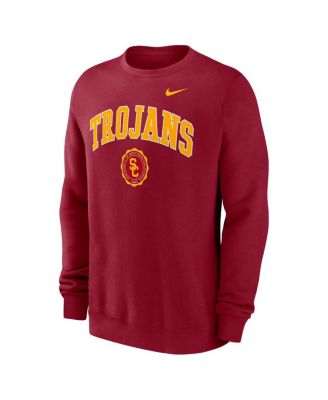 Men's Cardinal USC Trojans Arched Seal Pullover Sweatshirt