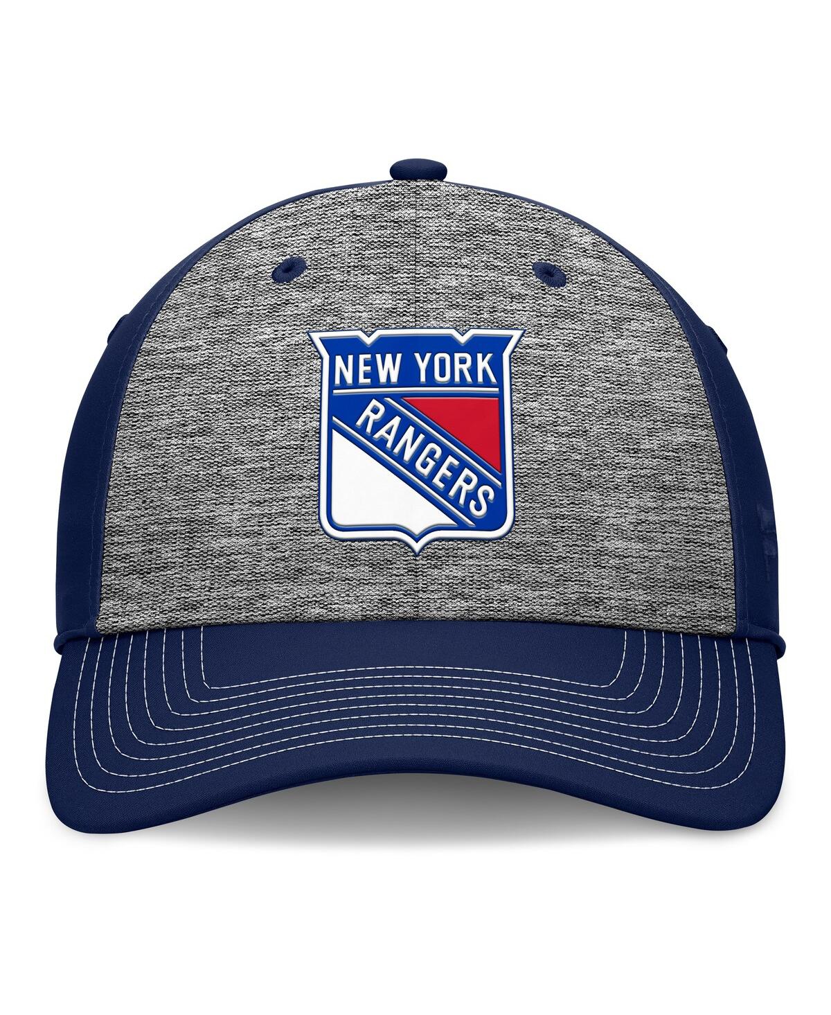 Fanatics Men's Gray/navy New York Rangers Fundamental Top Shelf 2-tone Flex Hat In Gray,navy