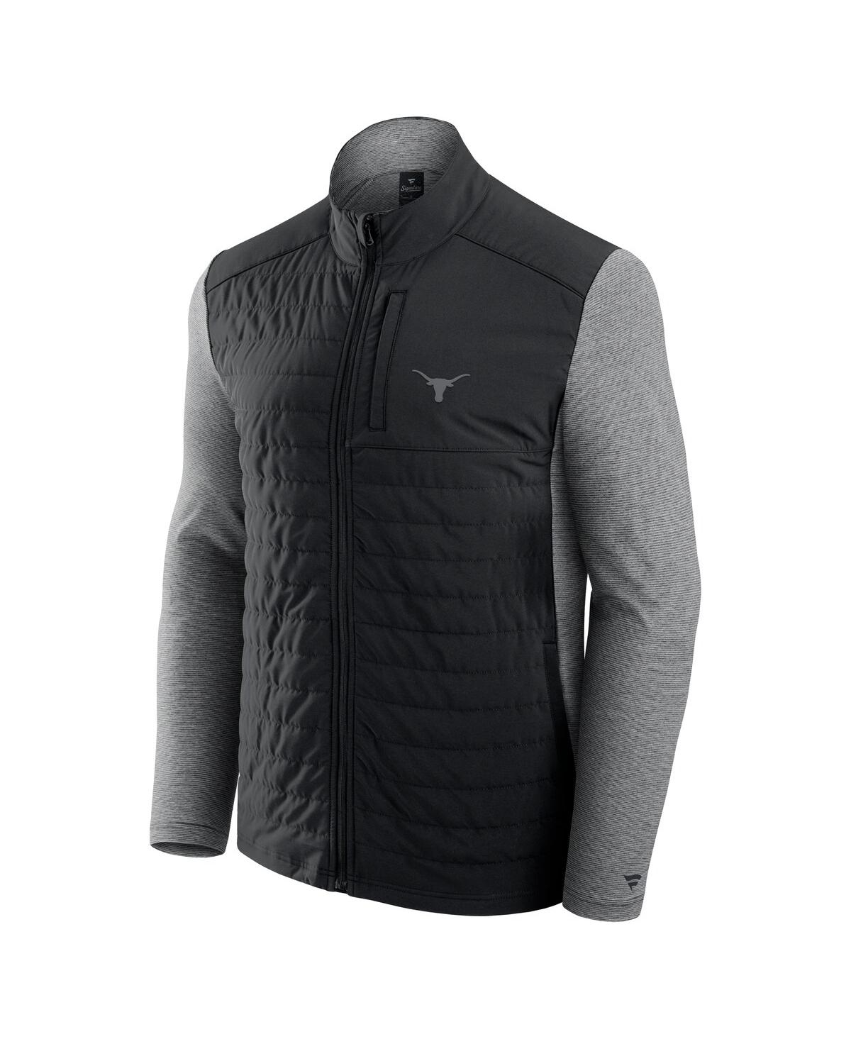 FANATICS MEN'S BLACK TEXAS LONGHORNS TONAL PRIMARY LOGO FULL-ZIP JACKET 