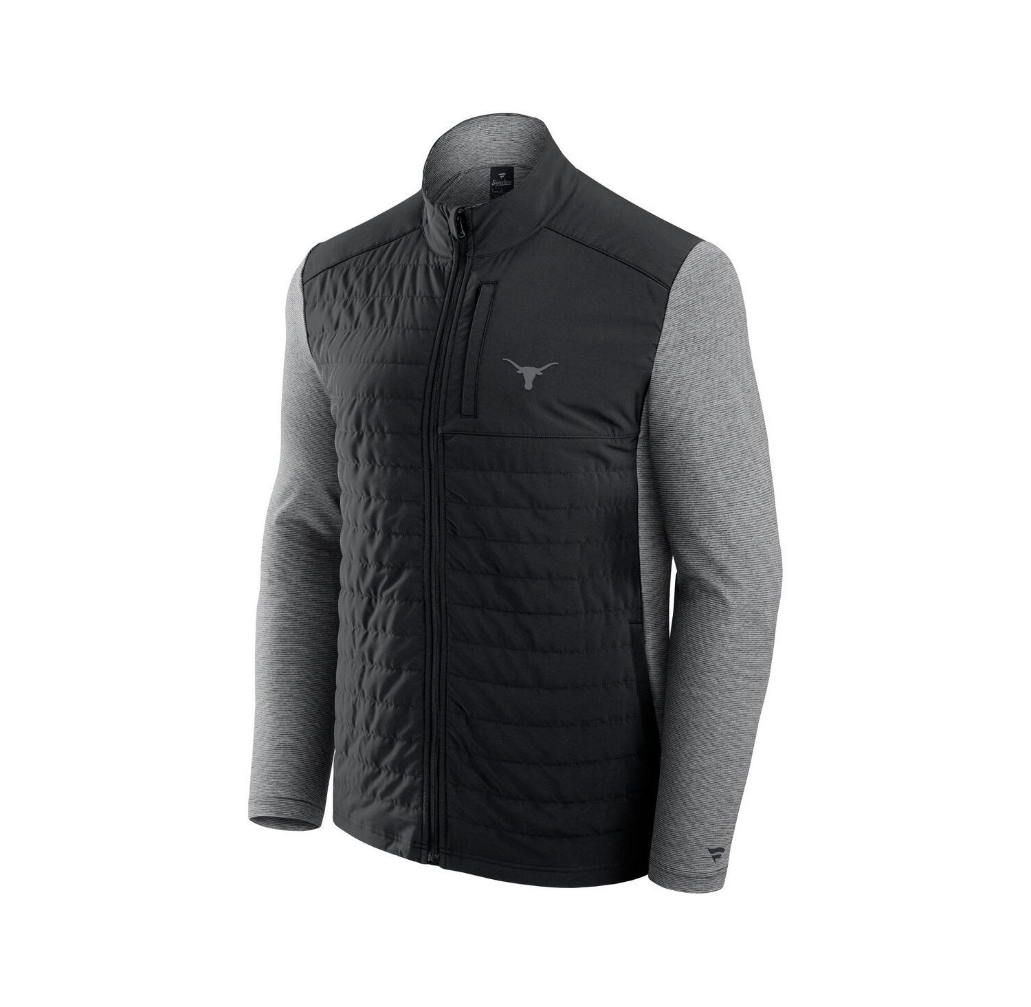 Men's Black Texas Longhorns Tonal Primary Logo Full-Zip Jacket