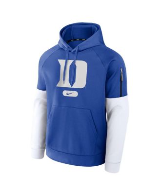 Men's Royal Duke Blue Devils Fitness Raglan Performance Pullover Hoodie