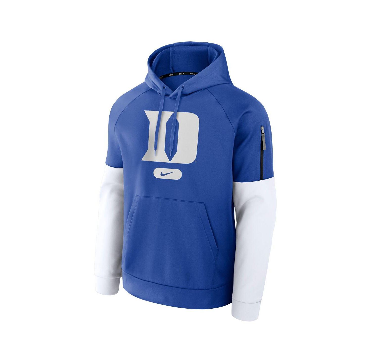 Men's Royal Duke Blue Devils Fitness Raglan Performance Pullover Hoodie