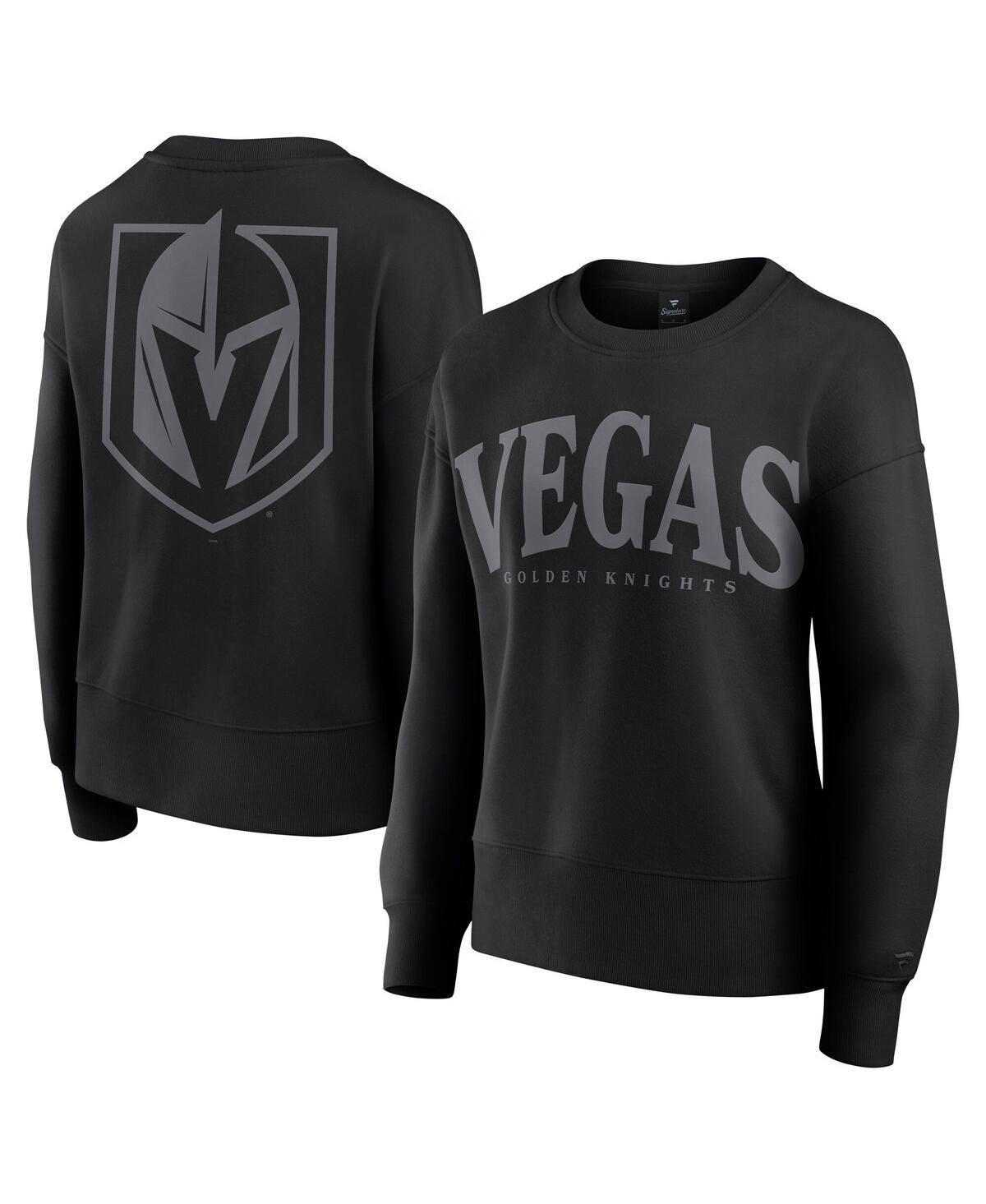 Fanatics Women's Black Vegas Golden Knights Elements Flow Pullover Sweatshirt In Black