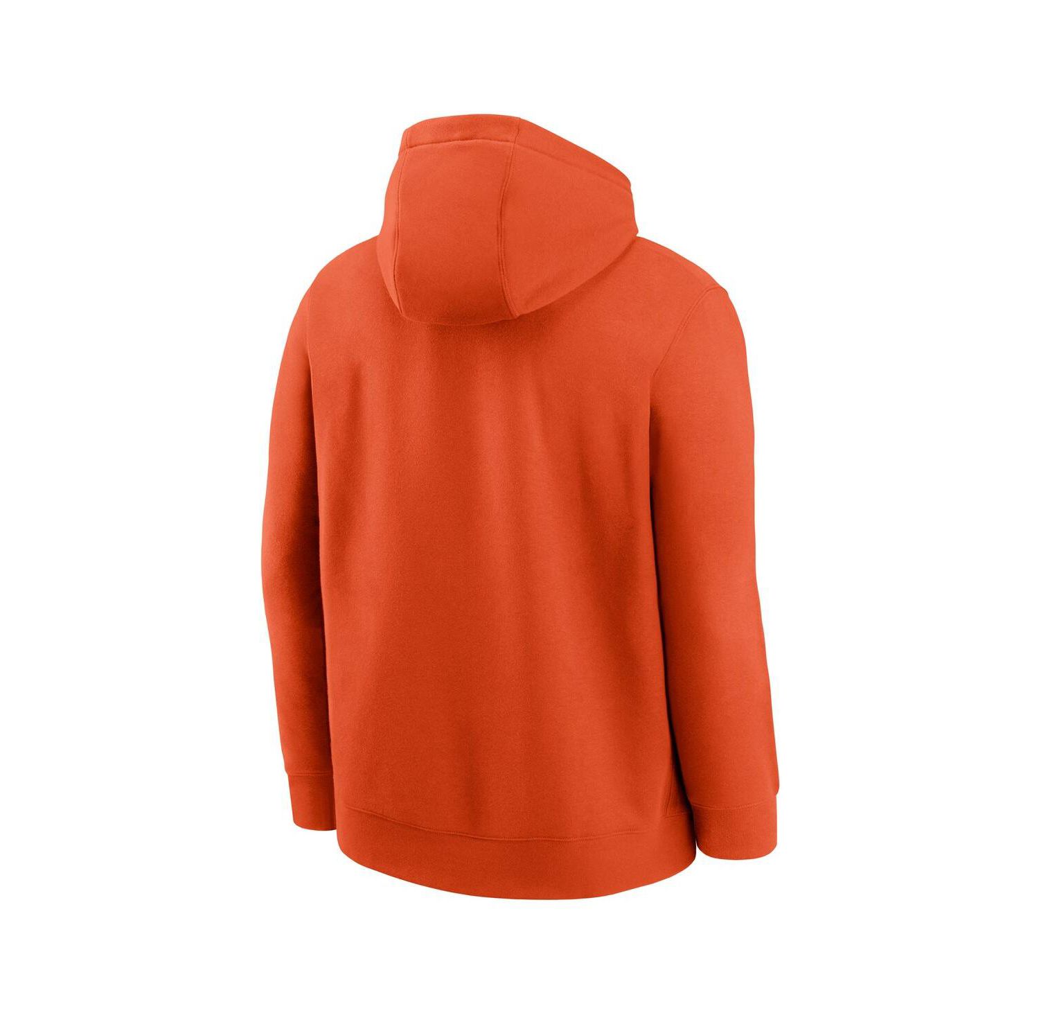 Men's Orange Clemson Tigers Basketball Icon Club Fleece Pullover Hoodie