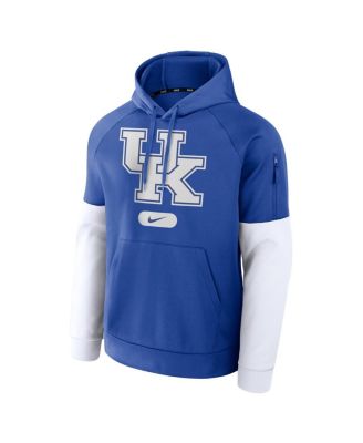 Men's Royal/White Kentucky Wildcats Fitness Performance Pullover Hoodie