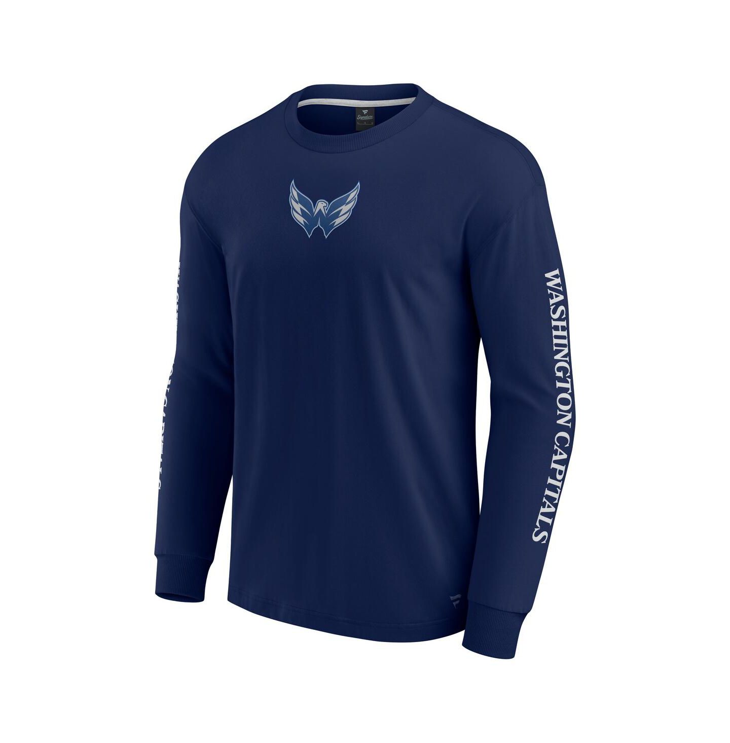 Мужская футболка Fanatics Navy Washington Capitals Elements Strive Long Sleeve — фото 3