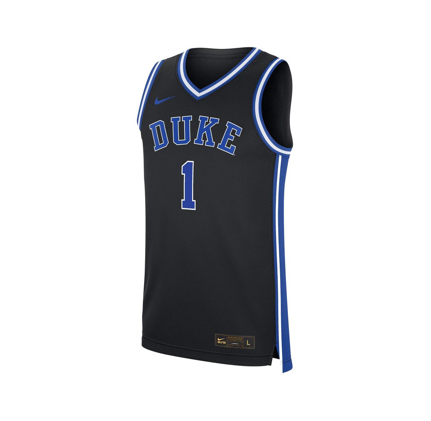 Men's 1 Black Duke Blue Devils Alternate Replica Jersey