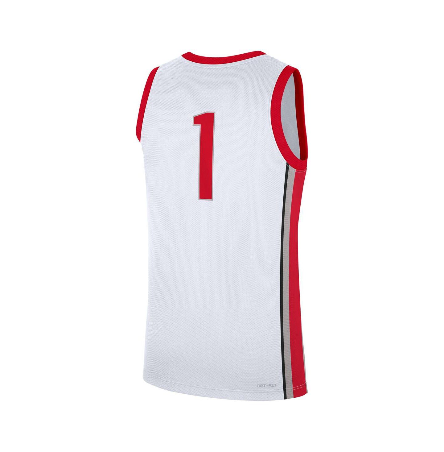 Мужской топ Nike 1 White Ohio State Buckeyes Home Replica Jersey — фото 3