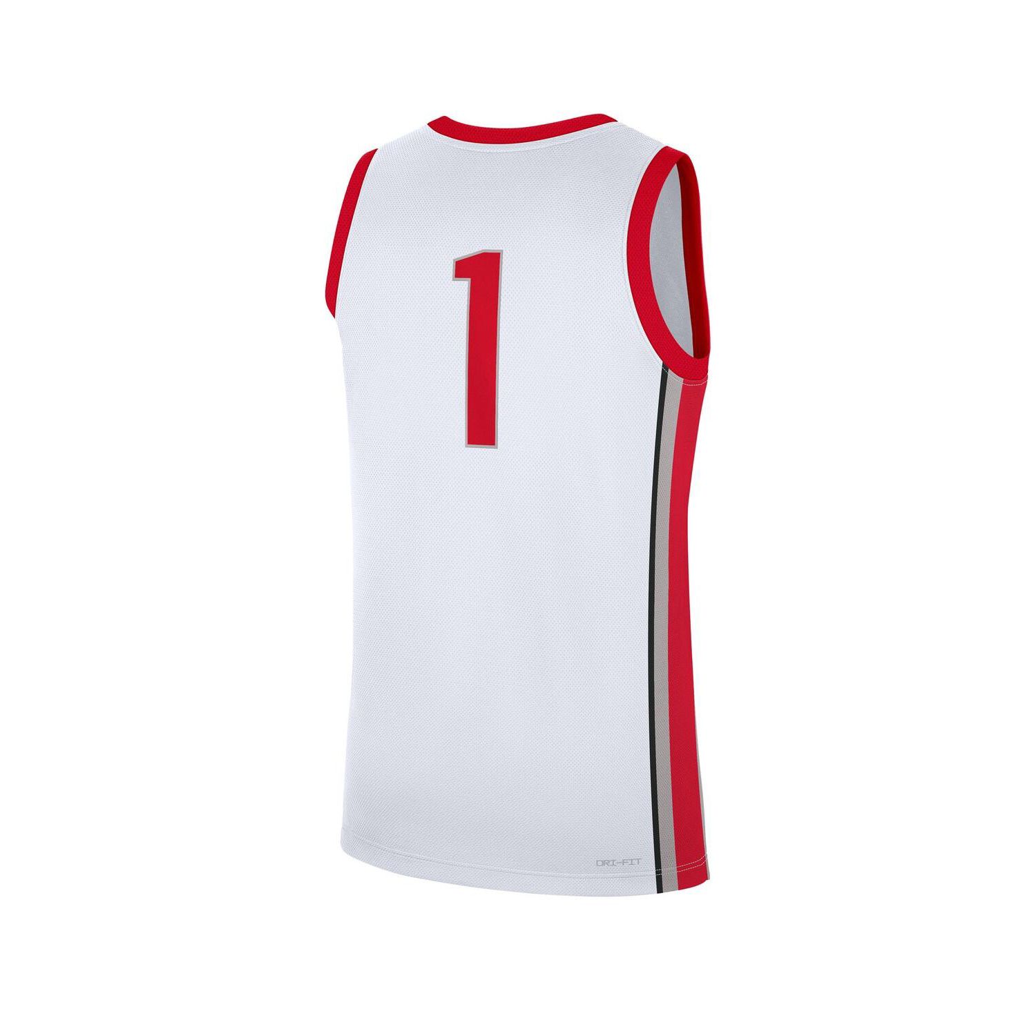 Men's 1 White Ohio State Buckeyes Home Replica Jersey