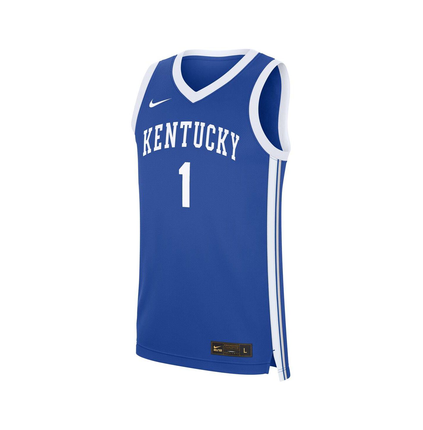 Мужской топ Nike 1 Royal Kentucky Wildcats Road Replica Jersey — фото 2